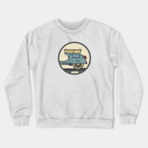 Old vespa motor scooter Crewneck Sweatshirt by Sefiyan